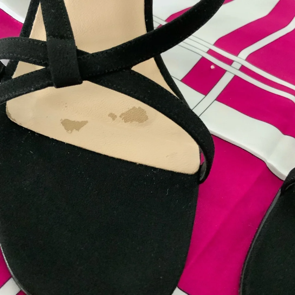 Adrienne Vittadini, made in Italy strap heels, black, size 9. Barely worn - Picture 3 of 6